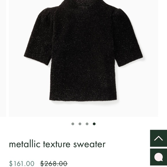 Kate Spade Metallic Textured Short Sleeve Sweater - Picture 7 of 8